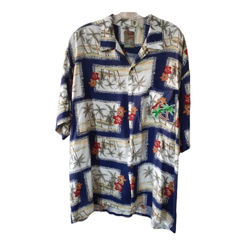 XL Hawaii Shirt with Palm Trees by Pineapple Connection